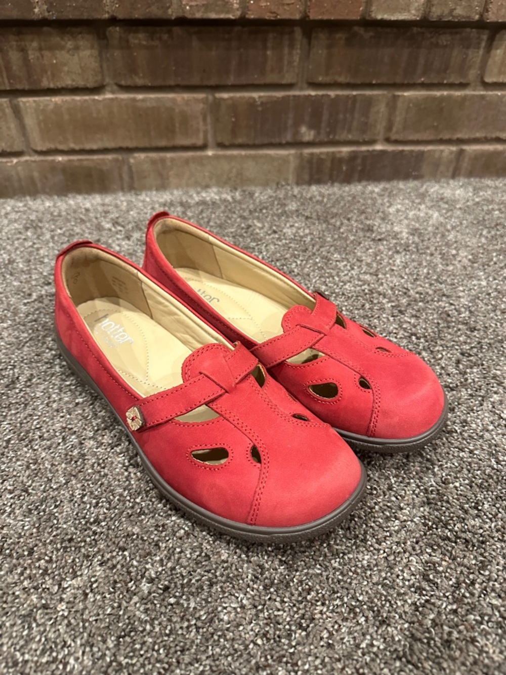 Hotter Comfort Concept Red Mary Jane Comfort Shoes 8.5 Cottagecore Casual